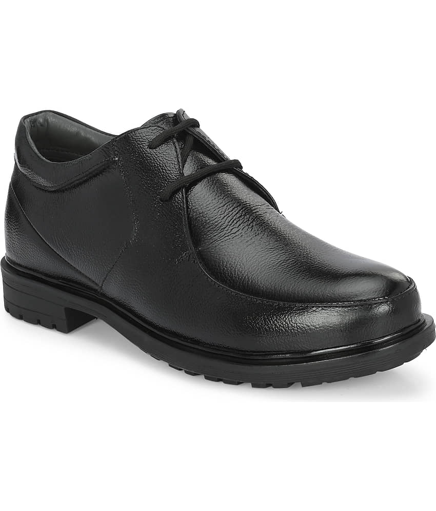 Leeport Black Men's Derby Formal Shoes