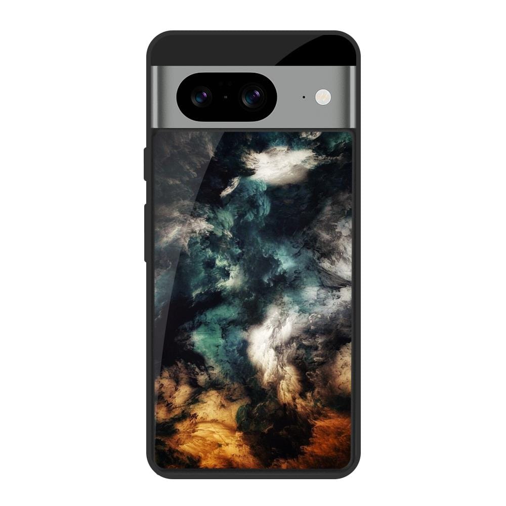 Multicolor Cloudy Smoke Glass Case for Google Pixel 8