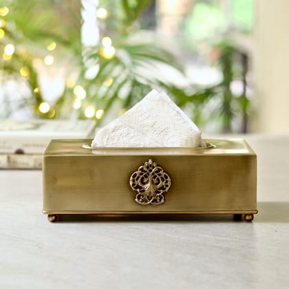 Brass Tissue Box