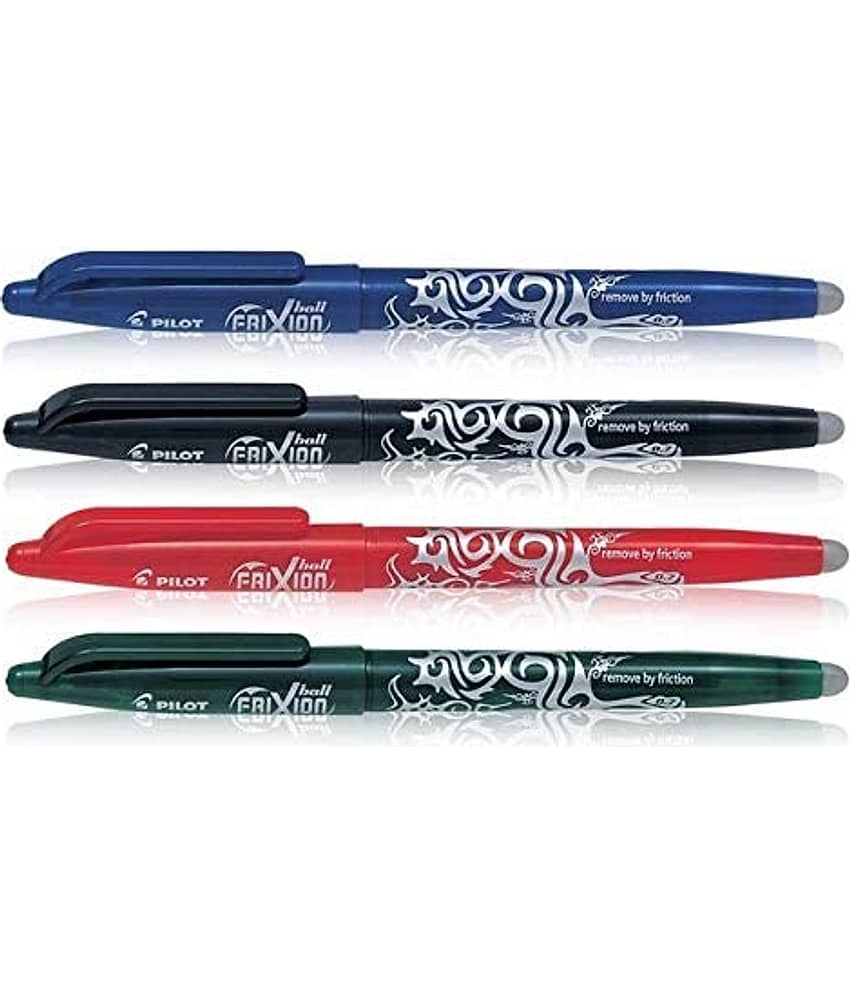Pilot Frixion Roller Pen Blue 1, Black 1, Green 1 and Red 1