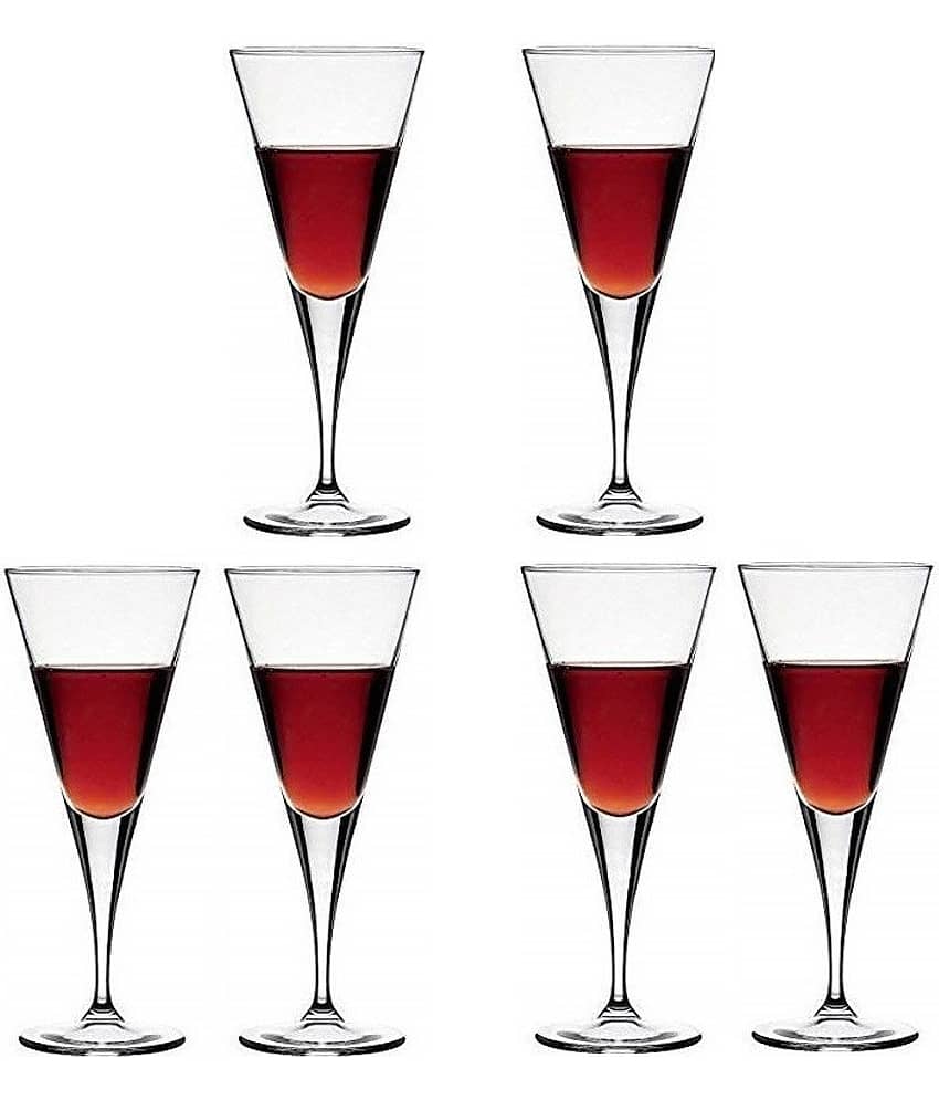 Afast Wine  Glasses Set,  150 ML - (Pack Of 6)