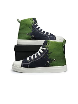 Women Mid Top Colourblocked Lightweight Canvas Sneakers