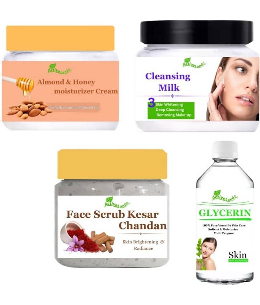 cleasing milk and almond cream and sandalwood scrub and glycerine  100ml each for face