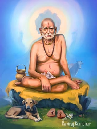 Swami Samarth Canvas Print Divine Home Decor