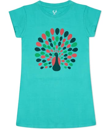 E1K Pack of 1 Girls Cotton T-Shirt ( Green )