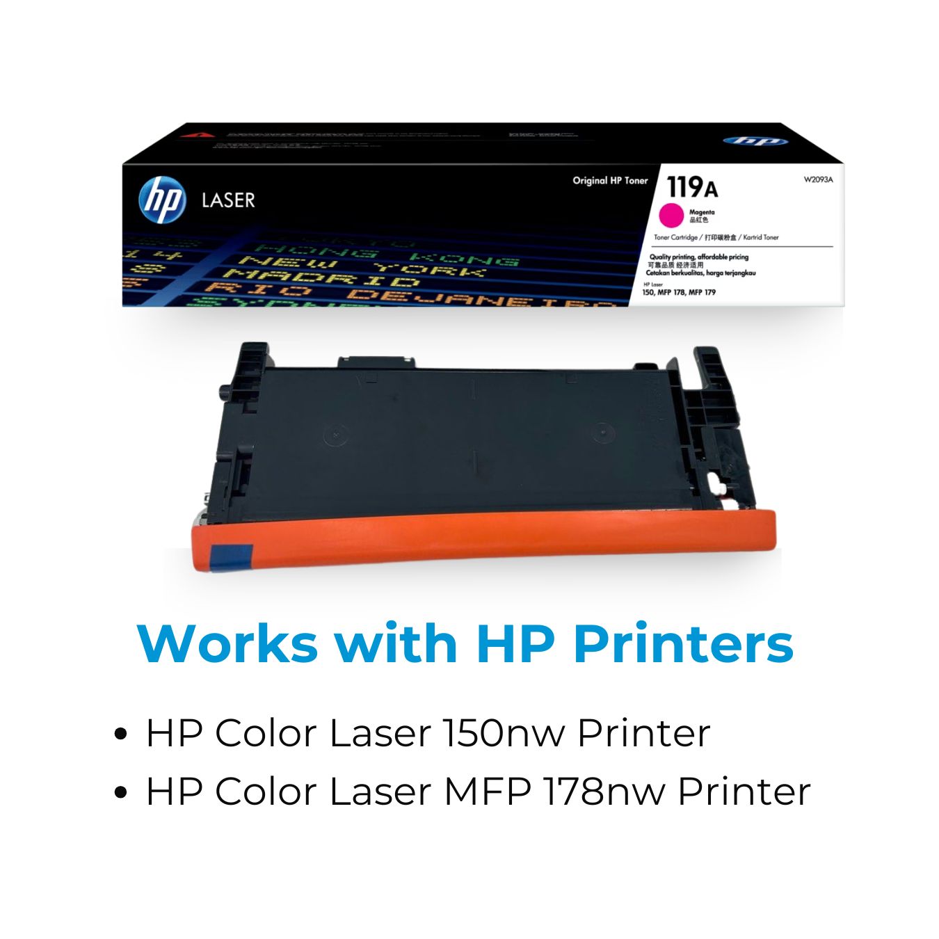 HP 119A Magenta Laser Toner Cartridge (W2093A)