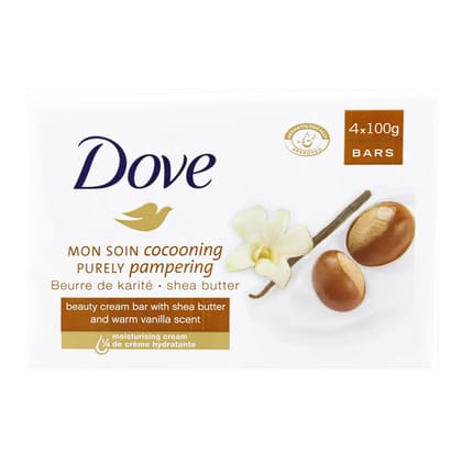 Dove Soap Shea Butter 4 X100G - 4 X 100G Dove Soap Shea Butter 4 X100G - 4 X 100G - Shea Butter / 400 g (Pack of 1)
