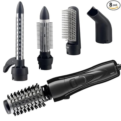 Havells 1000 Watts Air Care Volumizer Hair Dryer | Pre-Styling Half Brush, Stylish Curlers, Smoothening Roller Brush | Suitable For All Hair Types | Black | Hc4085