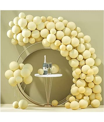 Jolly Party  Pastel Yellow   Balloons Latex Party Balloons (Pack Of 50pc)
