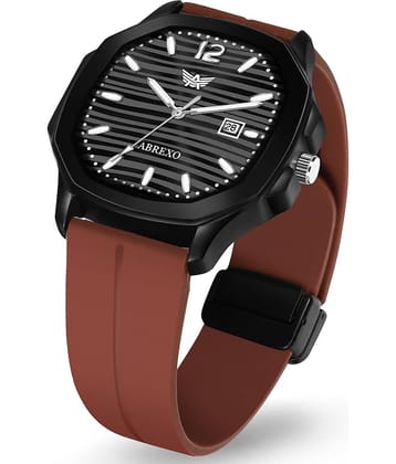 Abrexo Brown Silicon Analog Men's Watch