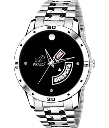 PIRASO Silver Stainless Steel Analog Men's Watch