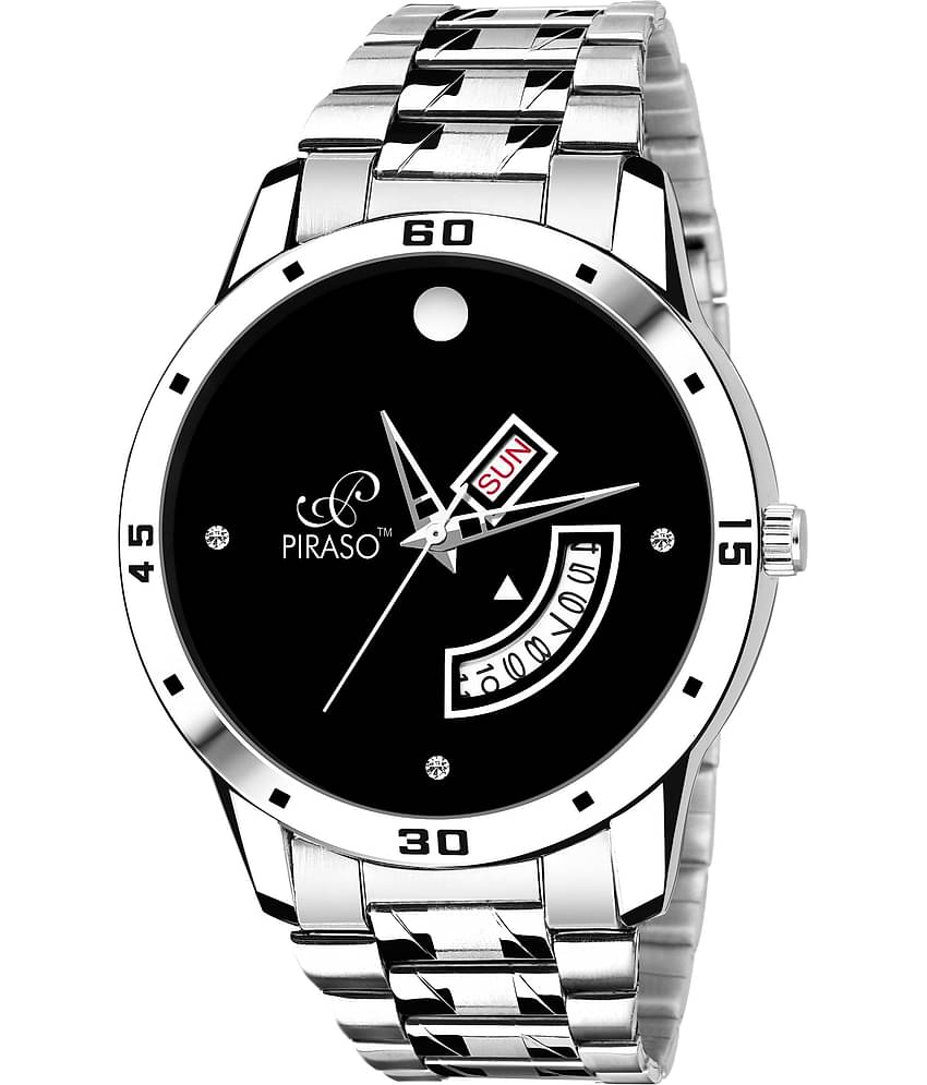 PIRASO Silver Stainless Steel Analog Men's Watch