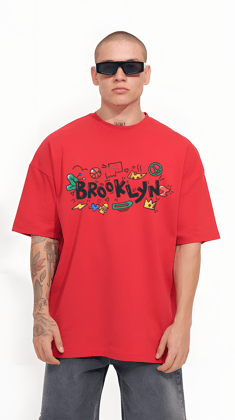 Brooklyn Oversized Premium Cotton t shirt-S