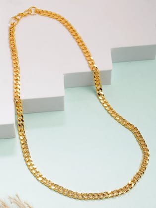 NVR Men's Gold-Plated Minimal Chain-Onesize / Gold / Alloy