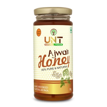 Raw & Pure Ajwain Honey | 100% Natural | Unprocessed, Unheated | Strong Digestive Support | Immunity & Wellness Booster | Farm Fresh Herbal Honey 300 gm