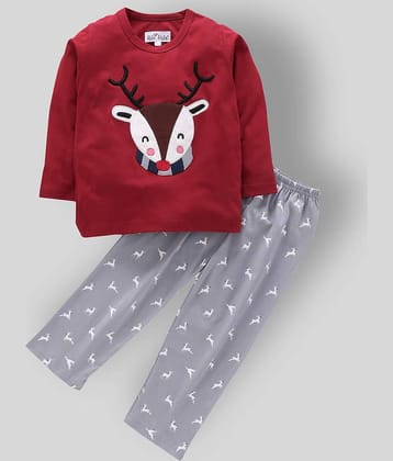 Nite Flite Pack of 1 Girls Cotton Nightsuit Set ( Multicolor )