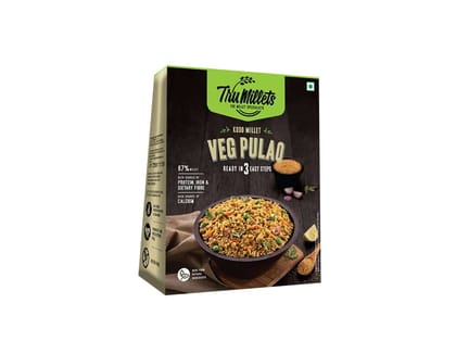 Trumillets Veg Pulao 250g, Made with Kodo Millet, Protein (23g Per 100g) 