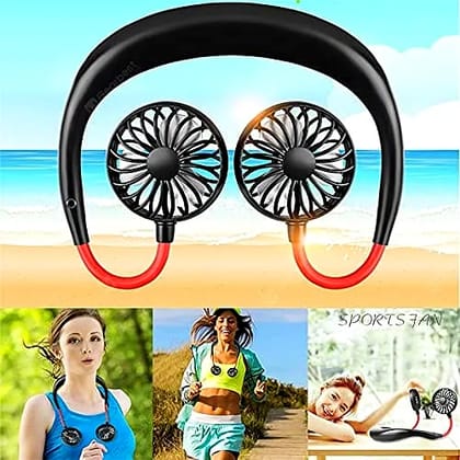 Denzcart Hanging Portable USB Rechargeable Neck Fan  by Ruhi Import Store