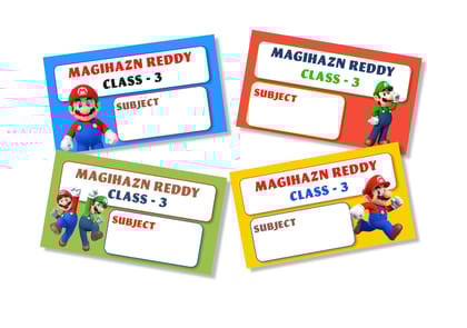 Book Labels - Mario-12