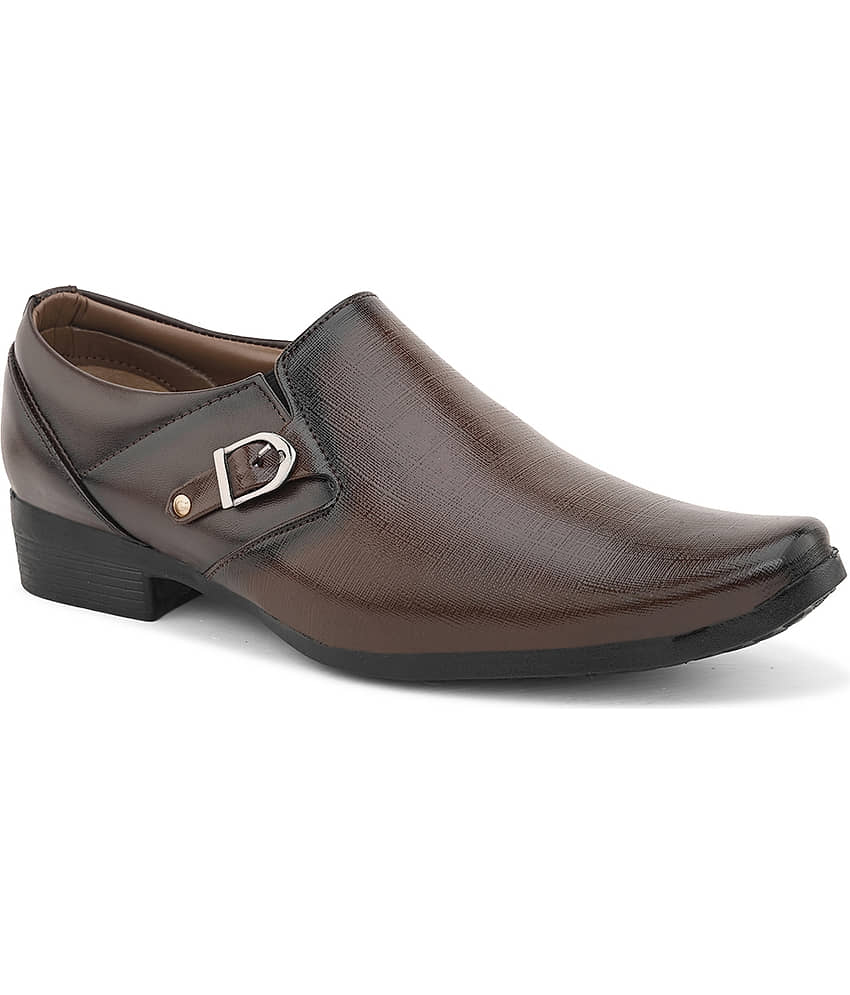Sir Corbett Brown Men's Slip On Formal Shoes