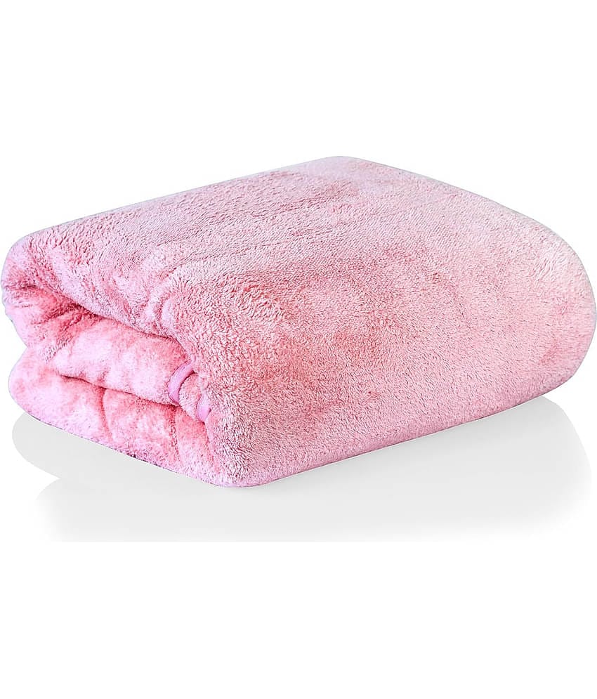 Midastra Pack of 1 Microfibre 500 -GSM Bath Towel ( Light Pink )