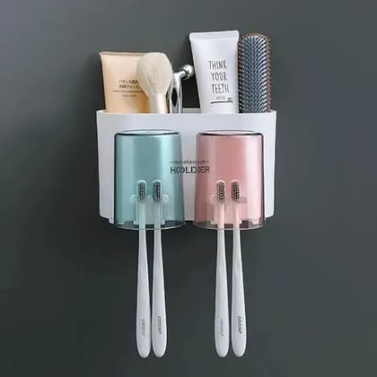Plastic Toothbrush Holder 2Cup