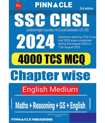 SSC CHSL 2024 : 4000 TCS MCQ Chapter Wise English Medium