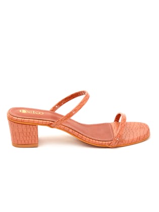 Delco Block Heel Slip On-36 / Peach