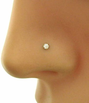 Elegant Nugget Nose Pin