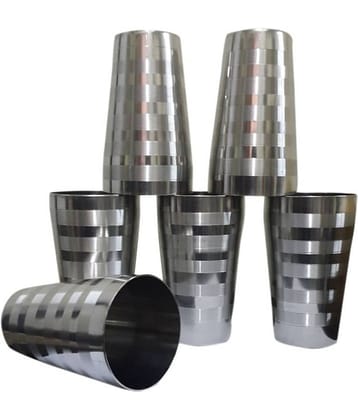 Dynore - Tool lassi glass Steel Glasses 750 ml ( Pack of 6 )