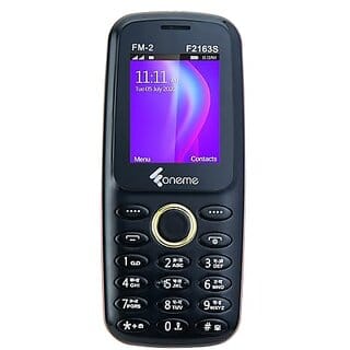 Oneme F2163 (Dual Sim, 1.8 Inch Inch Display, 1100 mAh Battery, Black)