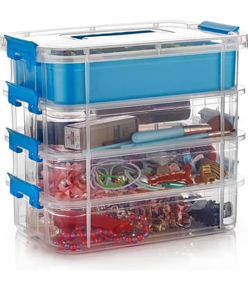 Analog Kitchenware Home/Kitchen/Office Plastic Sky Blue Multi-Purpose Container ( Set of 1 )