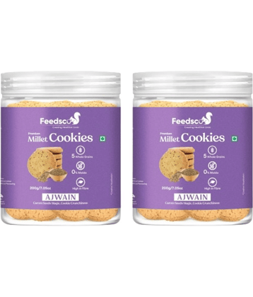 Feedsco Ajwain Cookies 200 g Pack of 2