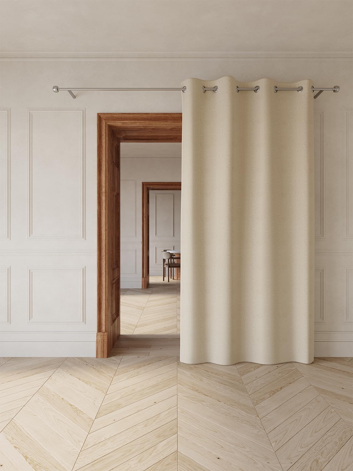 DDECOR - 100% PolyesterAbstract PatternDoor 7 Ft|135 CM X 225 CM| - Beige