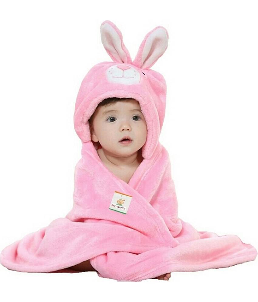 aurapuro - Cotton Pink Solid Bath Towel ( Pack of 1 )