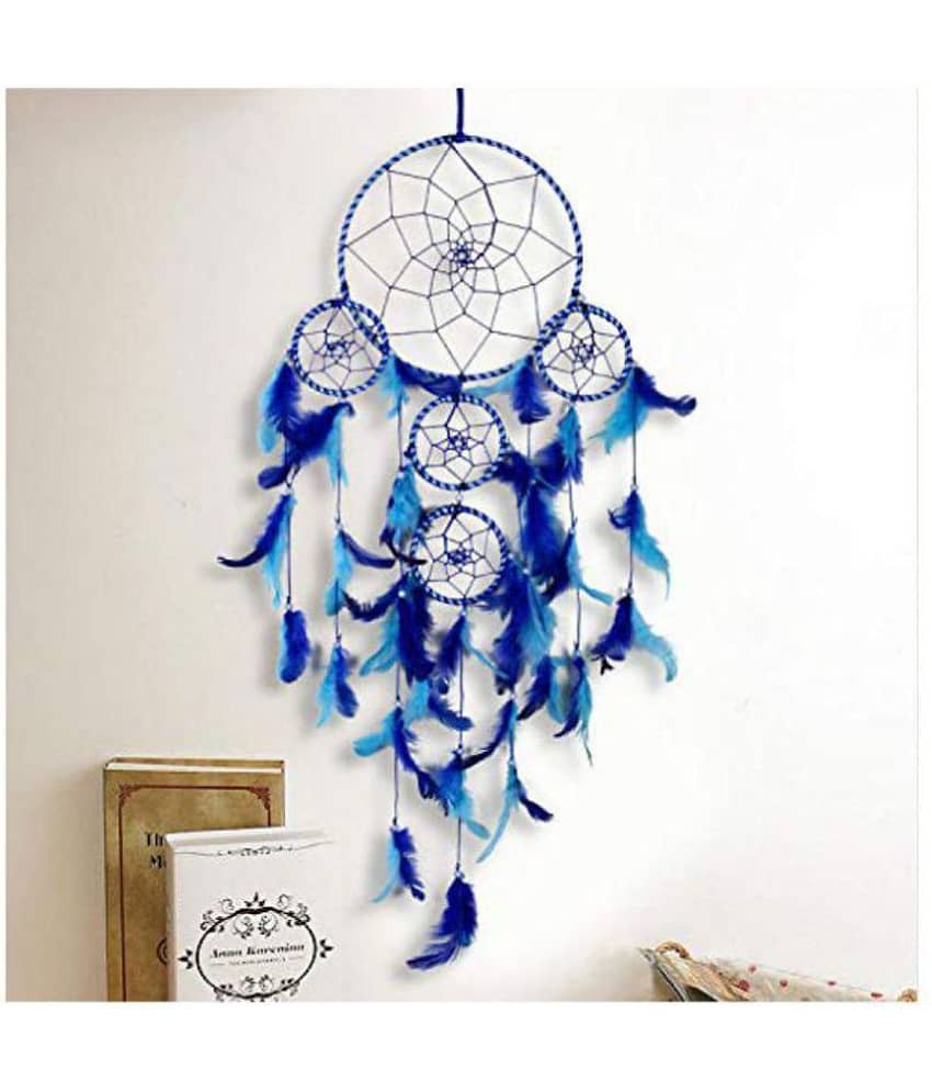 new lucky Feather Blue Dream Catcher - Pack of 1