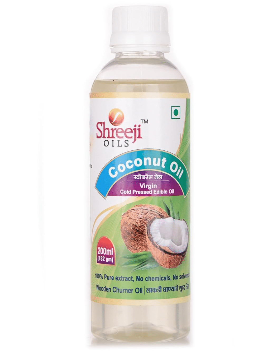 Shreeji Oils Coconut Virgin Cold Pressed Edible Oil, 200 ml