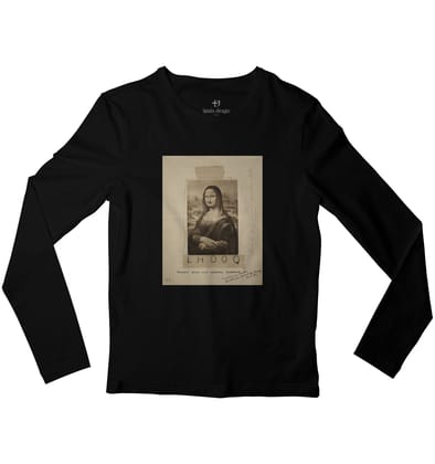 L.H.O.O.Q. Full Sleeve Art T-shirt-38 - S / Black