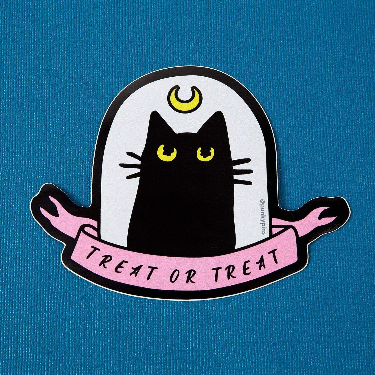 Treat or Treat Cat Laptop Sticker