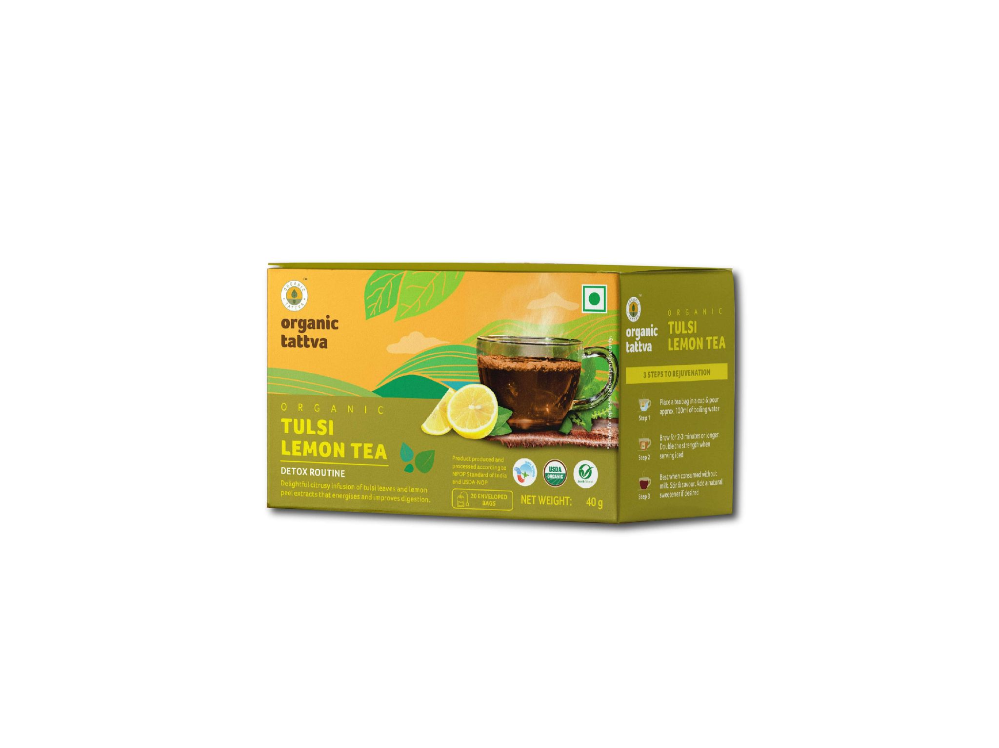 Organic Tulsi Lemon Tea (20 teabags) 40g