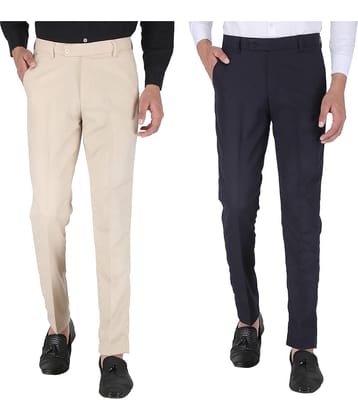 Playerz - Multicolor Polycotton Slim - Fit Men's Chinos ( Pack of 2 )