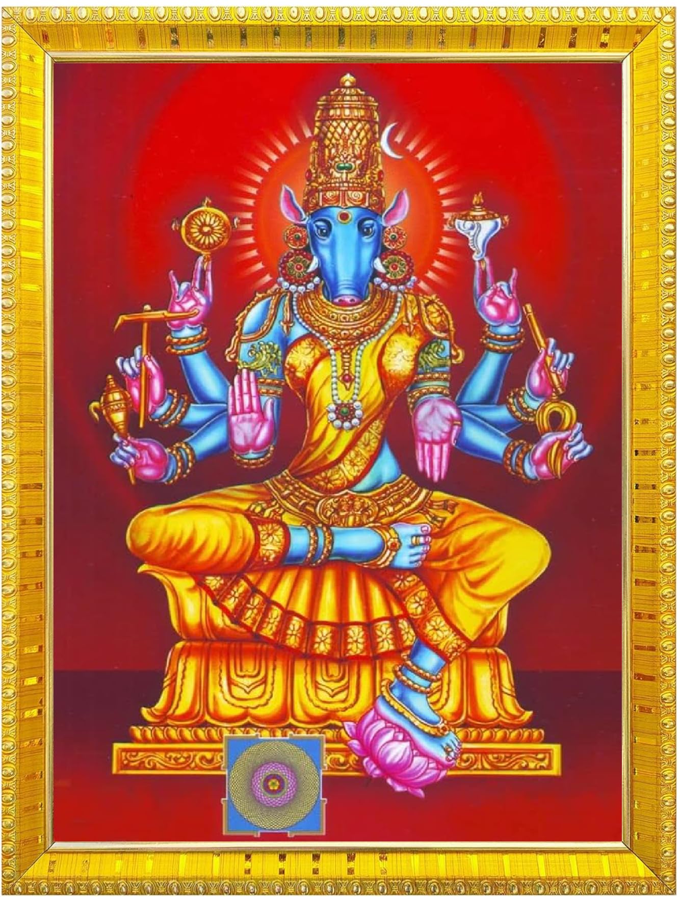 NOKKES Varahi Laxmi Devi Photo Frames Religious Photo frame 5X7 Inch Photo Frame_W4