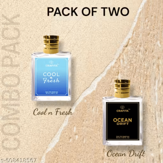 Combo of Cool & Fresh with Ocean Drift -Unisex Perfume | Unique Fresh & Aquatic Scent | Long-Lasting Premium -EDP -50ml