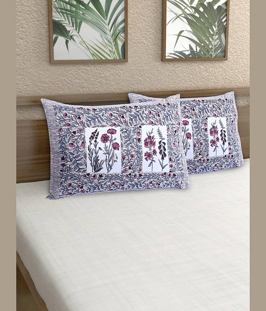 AJ Home - Pack of 2 Cotton Ethnic Regular Pillow Cover ( 68.58 cm(27) x 43.18 cm(17) ) - Pink