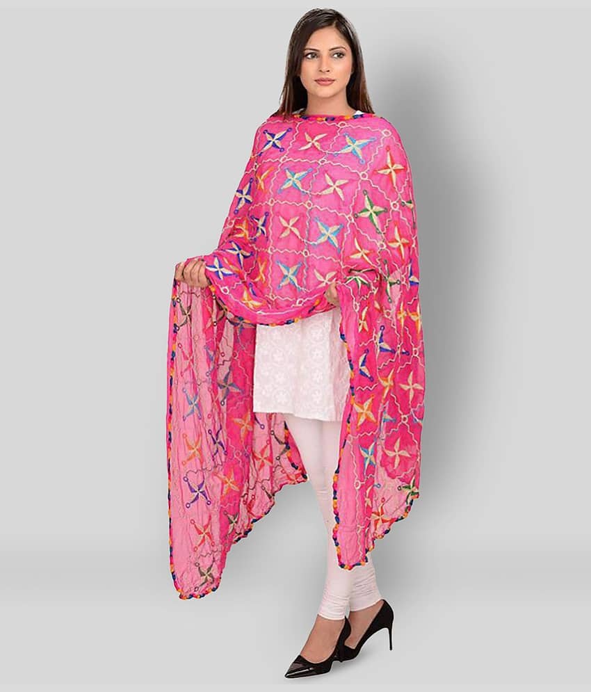 Apratim Pink Chiffon Dupatta