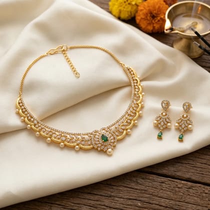 Aquelas Bridal Jewellery Traditional Artificial Jewelry Set for Women Pack of 1