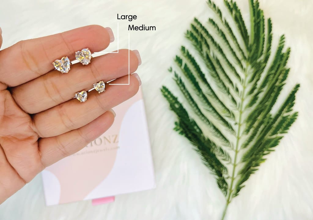 Heart Solitaire Studs