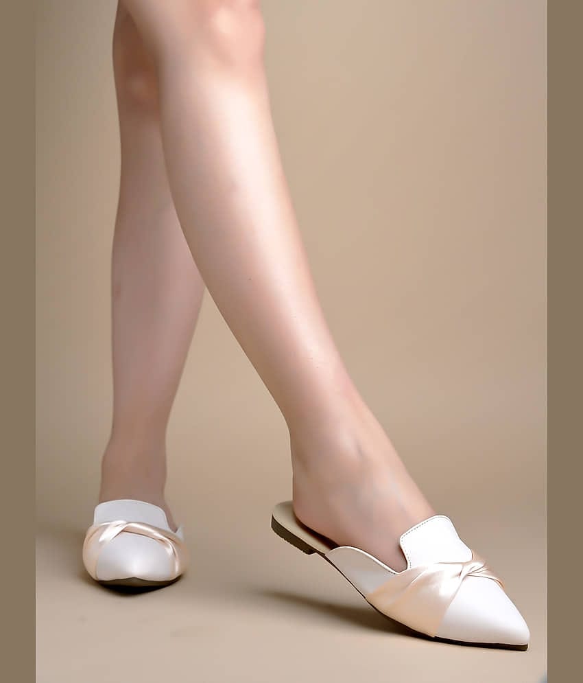 Shoetopia Cream Women's Flats