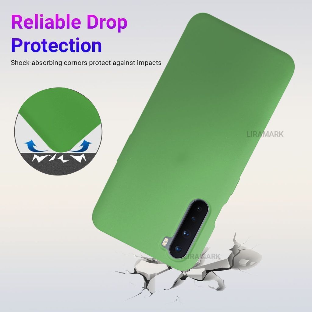 LIRAMARK Liquid Silicone Soft Back Cover Case for OnePlus Nord