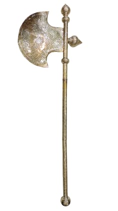 Heavy Quality Brass Bhagwan Parshuram Farsa | Spiritual & Religious Use, Height : 70 Inch (ZMAS650 K)